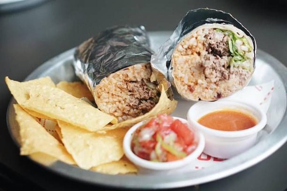 Beef burrito with chips